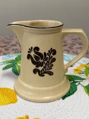 Pfaltzgraff Beige and Brown Ceramic Creamer Country Village